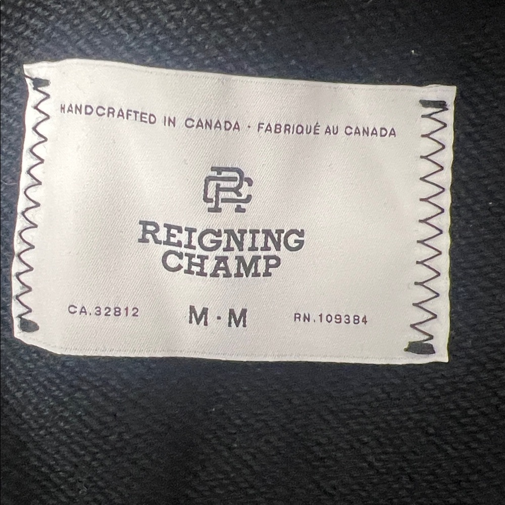 Reigning Champ Black Full-Zip Hooded Sweatshirt - Picture 2 of 10
